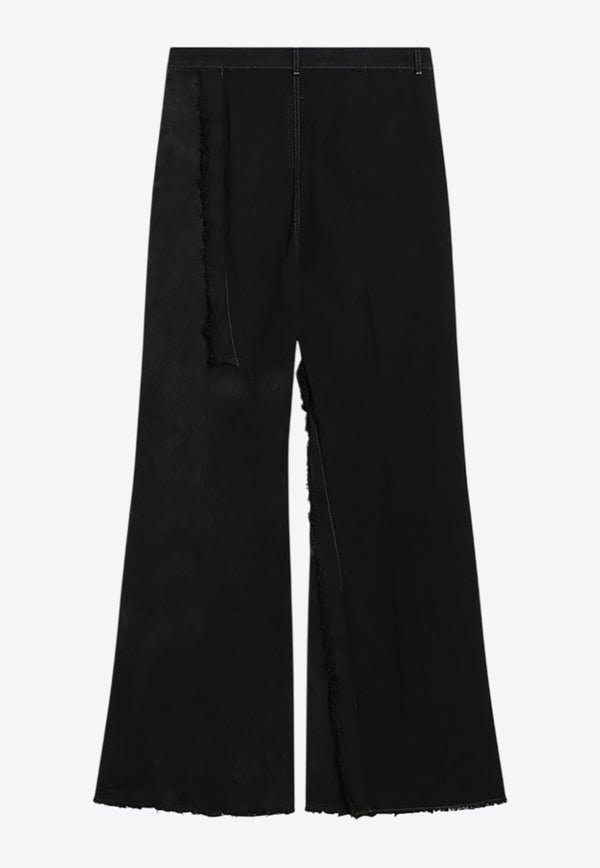 Rick Owens Wide-Leg Pants with Fringes RR02E1308BBCL/R_RICKO-09