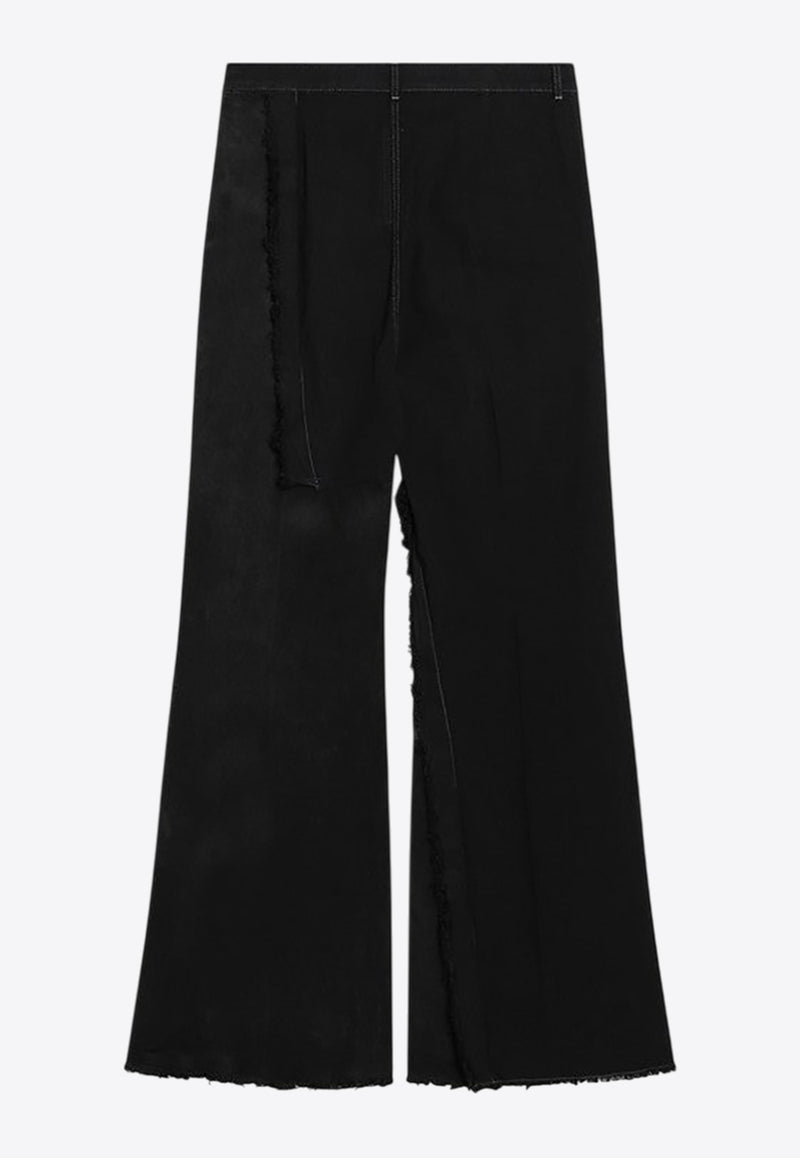 Rick Owens Wide-Leg Pants with Fringes RR02E1308BBCL/R_RICKO-09