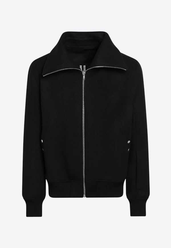 Rick Owens Wool Zip-Up Jacket Black RR02E1710WSF/R_RICKO-09
