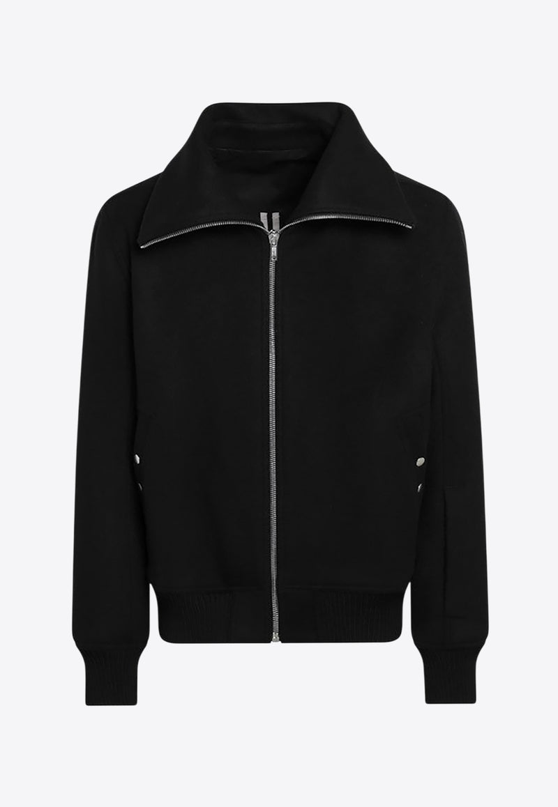Rick Owens Wool Zip-Up Jacket Black RR02E1710WSF/R_RICKO-09