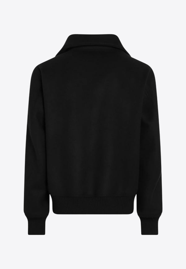 Rick Owens Wool Zip-Up Jacket Black RR02E1710WSF/R_RICKO-09