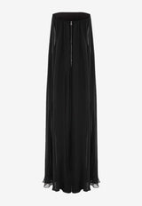 Rasario Crepe and Silk Chiffon Gown RS24S094G010BLACK