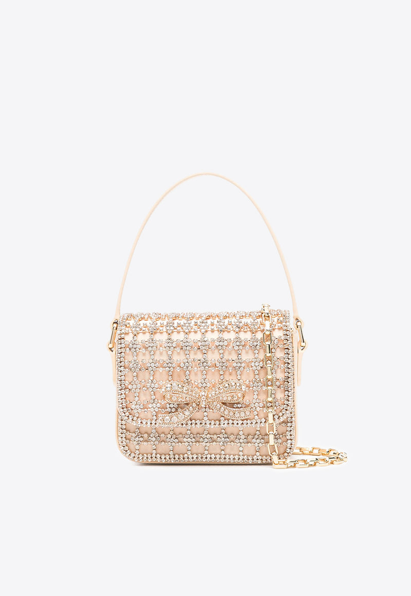 Self-Portrait Micro Crystal-Embellished Top Handle Bag RS25-304S-GD_GOLD