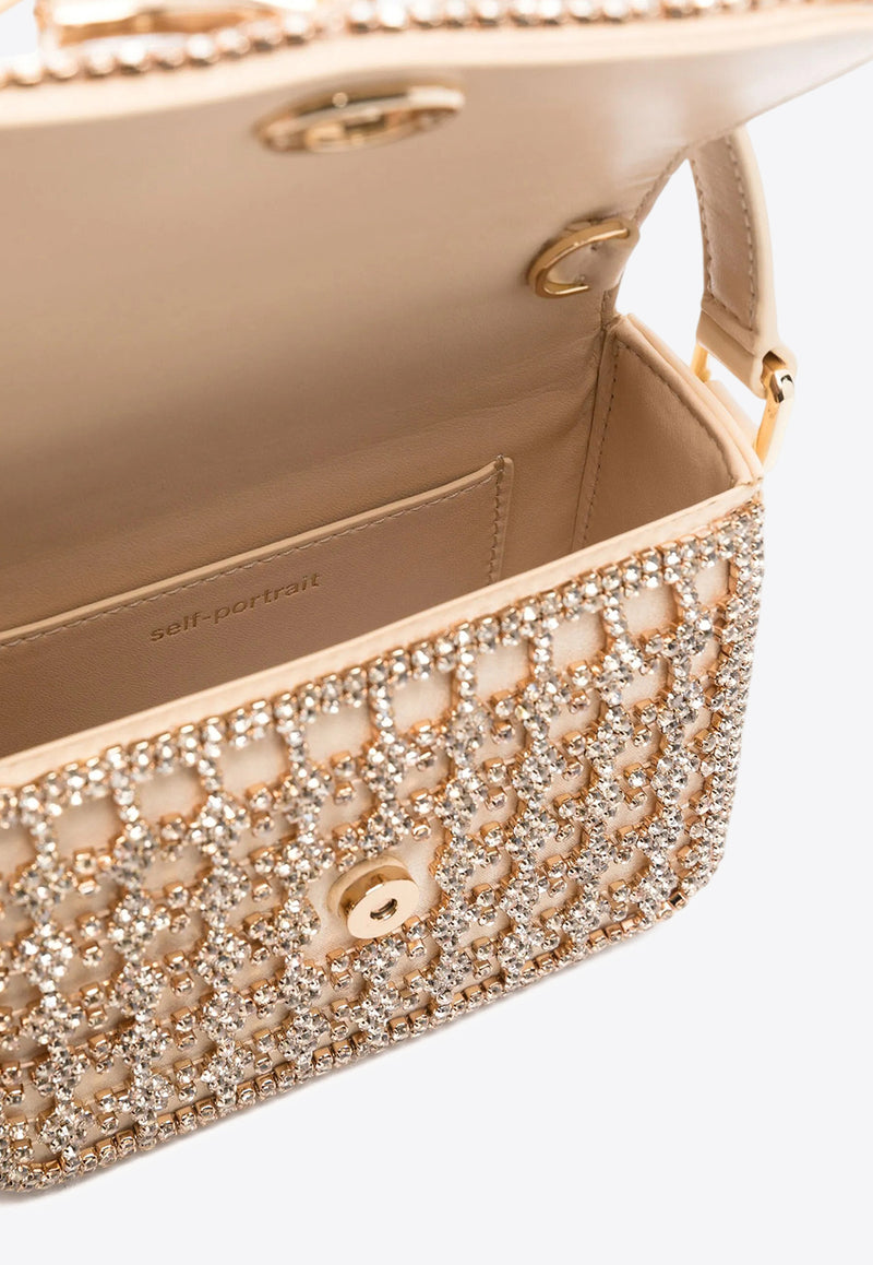 Self-Portrait Micro Crystal-Embellished Top Handle Bag RS25-304S-GD_GOLD