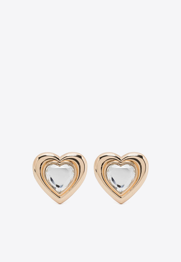 Self-Portrait Crystal Heart Earrings RS25-601E-GD_GOLD