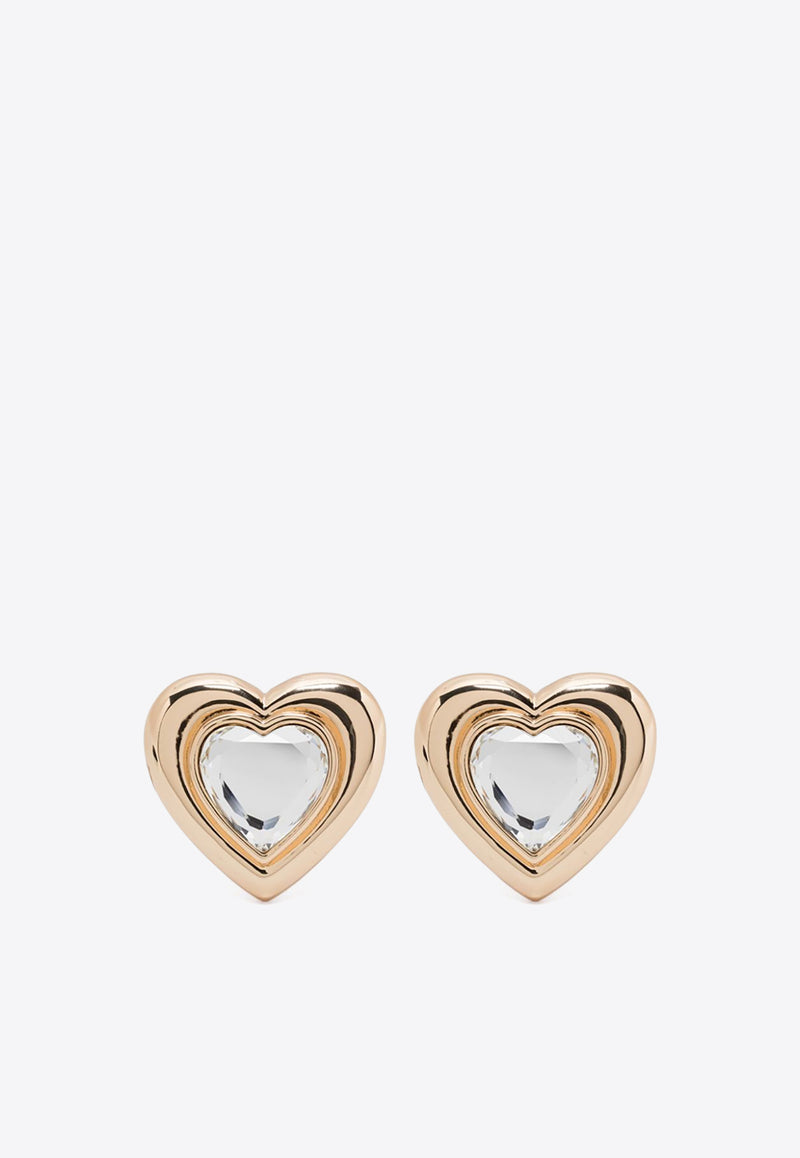 Self-Portrait Crystal Heart Earrings RS25-601E-GD_GOLD