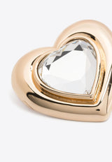 Self-Portrait Crystal Heart Earrings RS25-601E-GD_GOLD