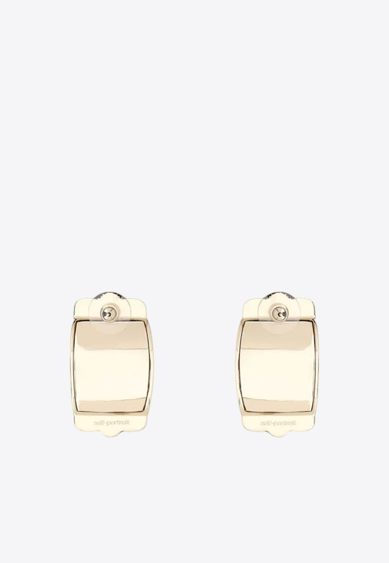 Self-Portrait Crystal-Embellished Earrings RS25-608EA-GD_GOLD