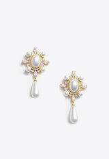 Self-Portrait Pearl Drop Earrings RS25-614E-GD_GOLD