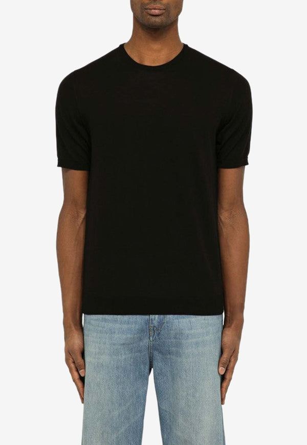Roberto Collina Short-Sleeved Crewneck T-shirt Black
