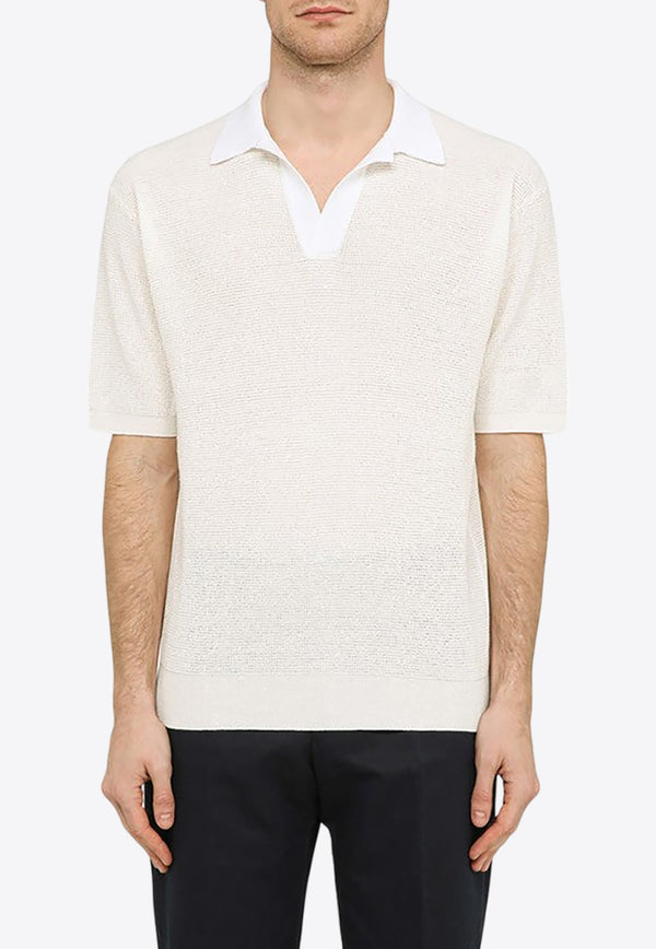 Roberto Collina Knitted Polo T-shirt White RT13024RT13/O_ROBER-01