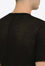 Rick Owens Short-Sleeved Sheer Long T-shirt RU01D3251UC/O_RICKO-09