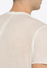 Rick Owens Short-Sleeved Sheer Long T-shirt RU01D3251UC/O_RICKO-11