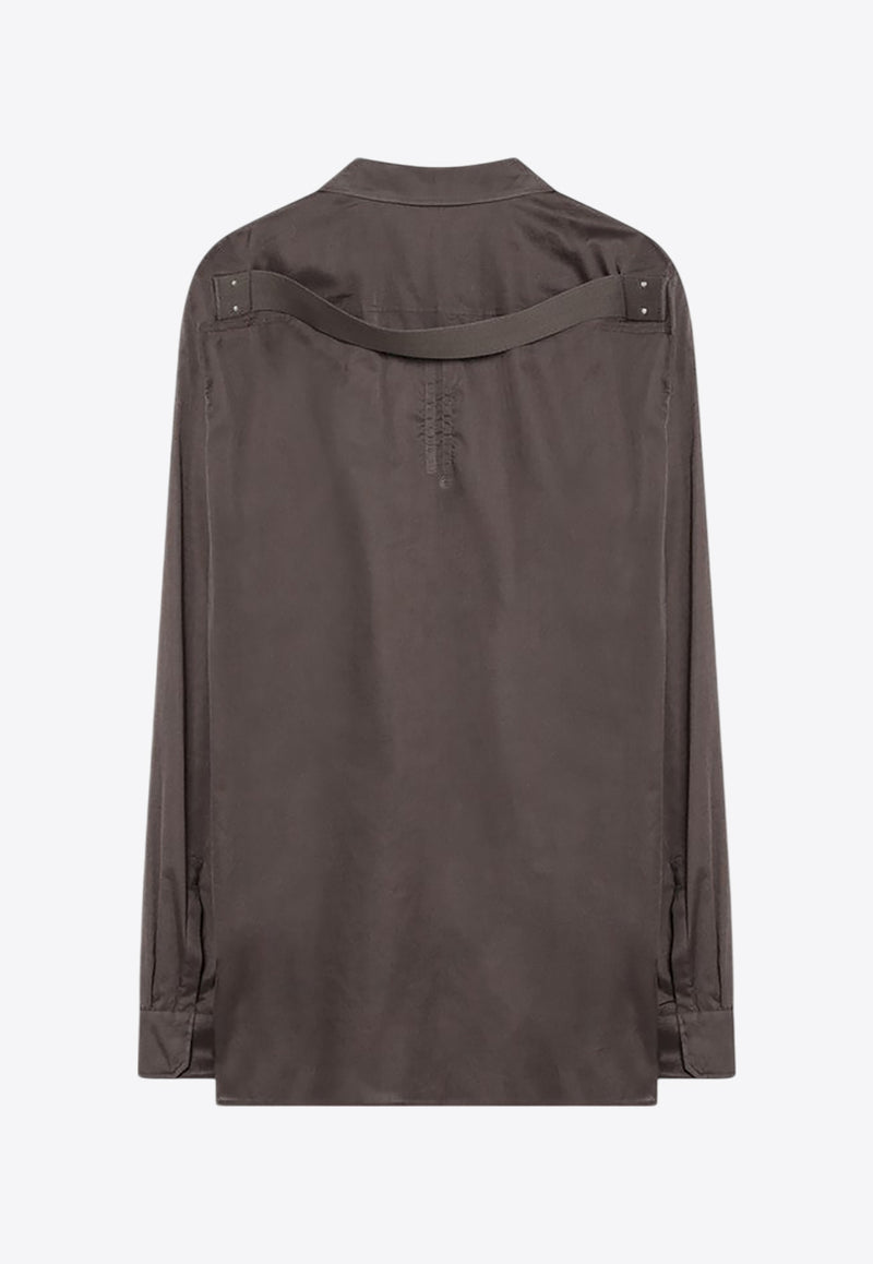 Rick Owens Stitched Long-Sleeved Shirt Gray RU01E5237CV/Q_RICKO-34