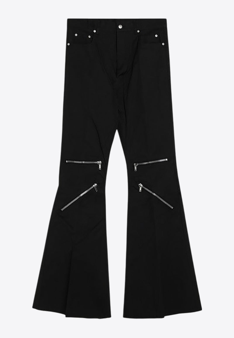 Rick Owens Bolan Flared Cargo Jeans  Black RU01E5336TE/Q_RICKO-09