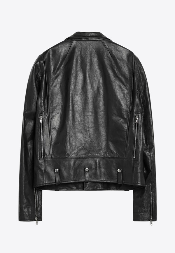 Rick Owens Leather Biker Jacket  Black RU01E5765LTP/Q_RICKO-09