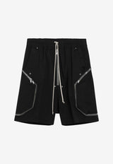 Rick Owens Zip-Up Cargo Shorts Black RU01F2376TE/S_RICKO-09