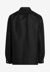 Rick Owens Long-Sleeved Canvas Shirt Black RU01F2729CDU/S_RICKO-09