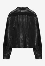 Rick Owens Leather Zip-Up Jacket Black RU01F2742LBE/S_RICKO-09