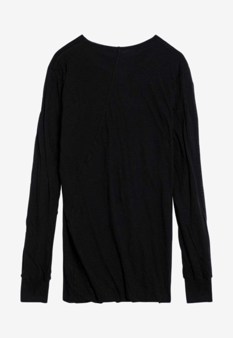 Rick Owens Fine Knit Crewneck Sweater Black RU02D6257UC/P_RICKO-09