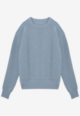 Rick Owens Fisherman Knitted Wool Sweater Light Blue RU02D6649KWV/P_RICKO-36