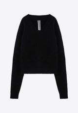 Rick Owens Essential Wool-Blend Tommy Sweater Black RU02D6650KWP/P_RICKO-09