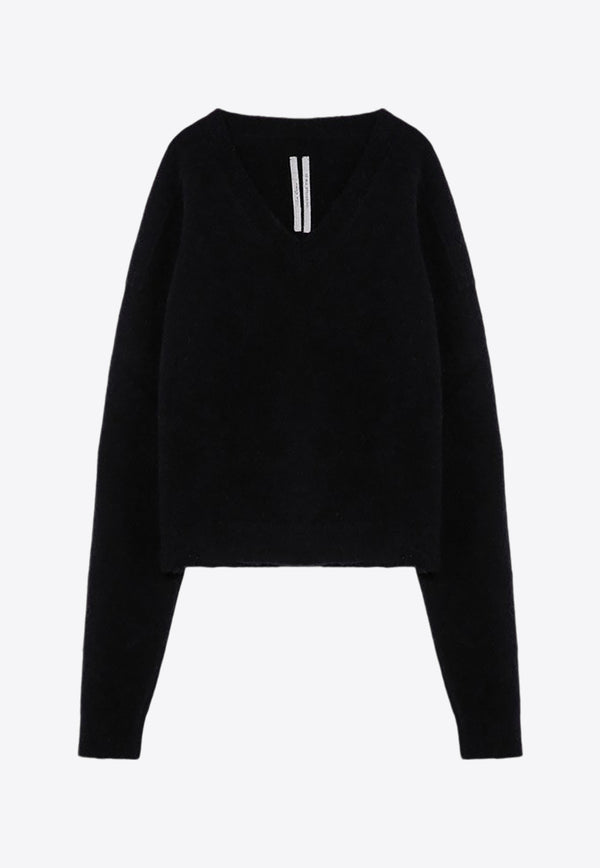 Rick Owens Essential Wool-Blend Tommy Sweater Black RU02D6650KWP/P_RICKO-09