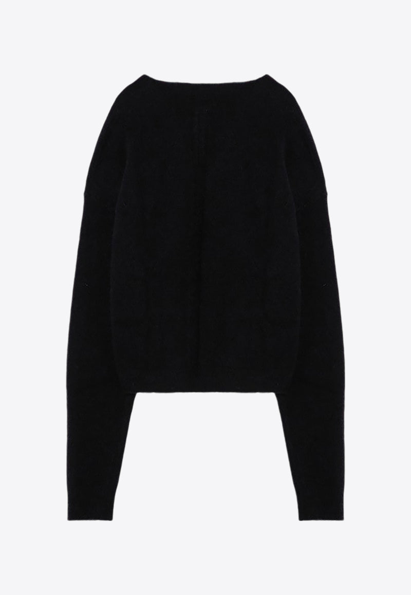 Rick Owens Essential Wool-Blend Tommy Sweater Black RU02D6650KWP/P_RICKO-09