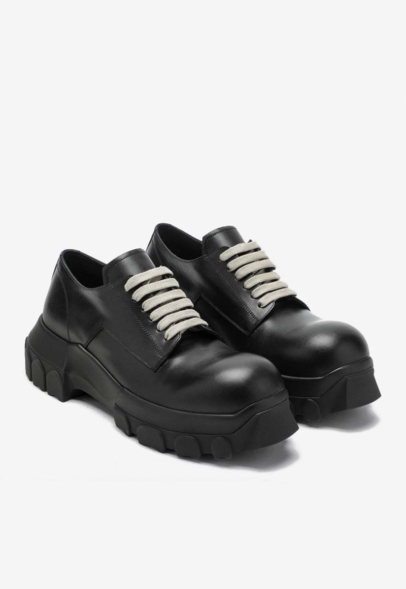 Rick Owens Bozo Tractor Lace-Up Shoes Black RU02D6884LRI/P_RICKO-99