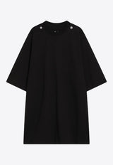 Rick Owens Jumbo Short-Sleeved T-shirt with Studs Black RU02E1249BAES2/R_RICKO-09