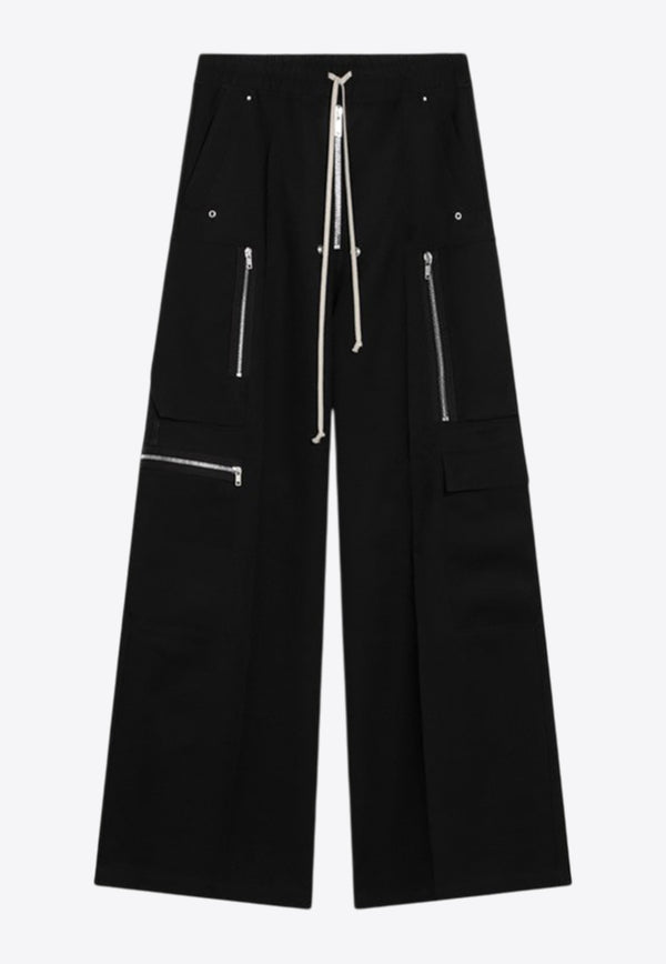 Rick Owens Cargobelas Wide-Leg Track Pants Black RU02E1339WDET1/R_RICKO-09