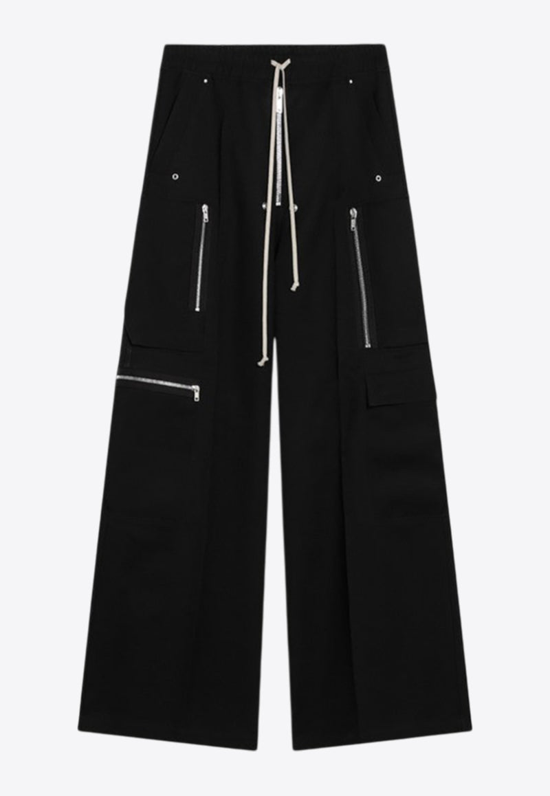 Rick Owens Cargobelas Wide-Leg Track Pants Black RU02E1339WDET1/R_RICKO-09