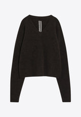 Rick Owens Alpaca-Blend V-neck Sweater Brown RU02E1650KWP/R_RICKO-04