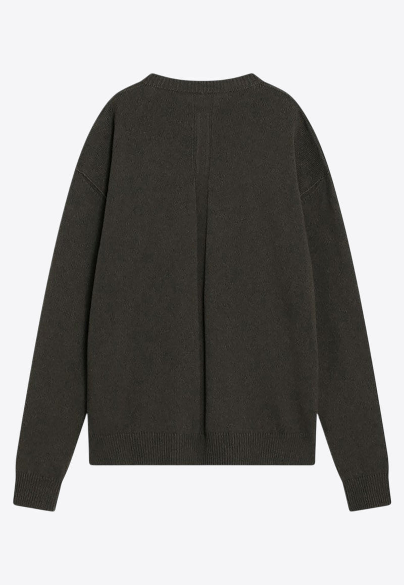 Rick Owens Cashmere and Wool Crewneck Sweater Green RU02E1684WSBR/R_RICKO-25