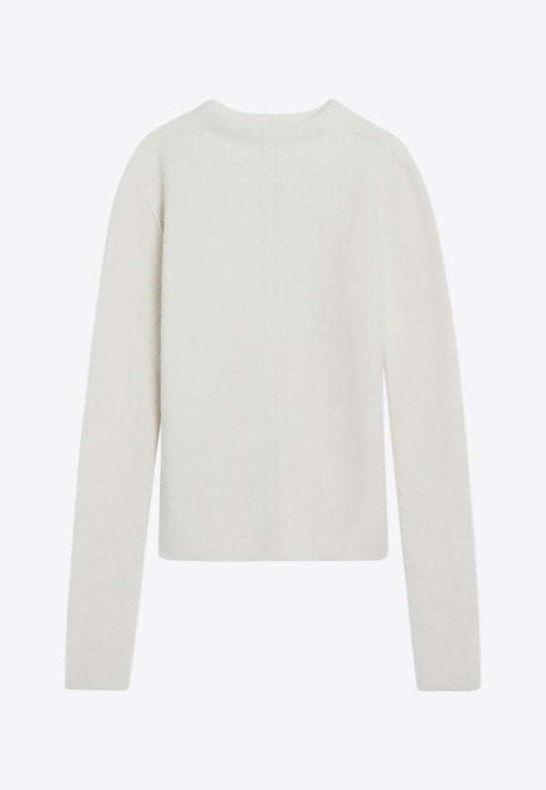 Rick Owens Ribbed Alpaca-Blend Sweater White RU02E1690KWP/R_RICKO-11