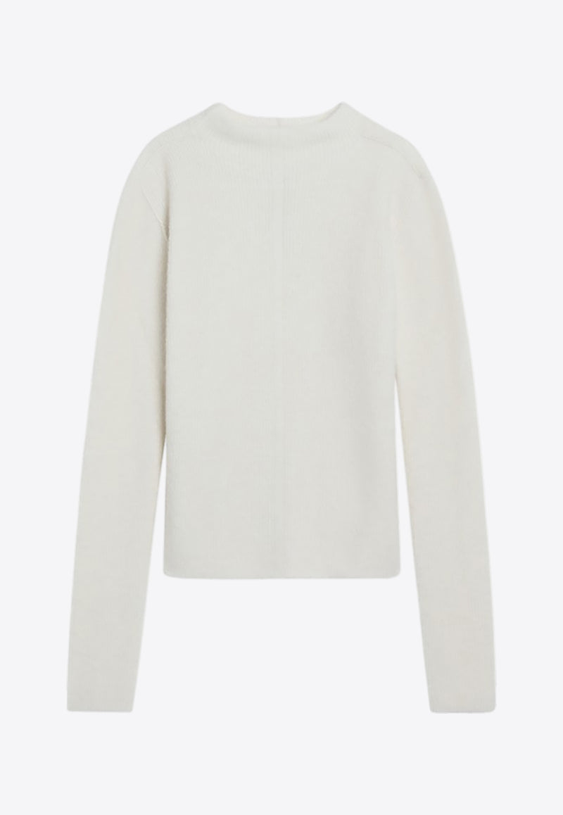 Rick Owens Ribbed Alpaca-Blend Sweater White RU02E1690KWP/R_RICKO-11