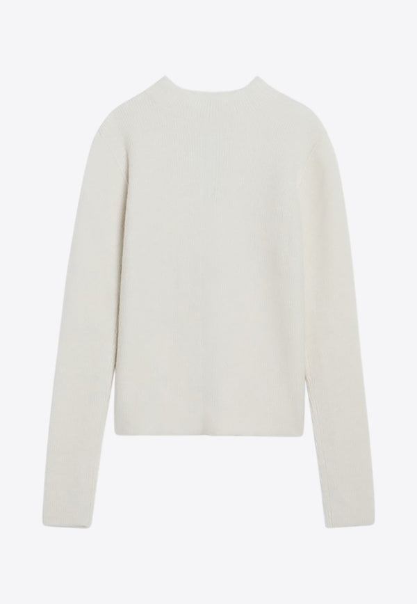 Rick Owens Ribbed Alpaca-Blend Sweater White RU02E1690KWP/R_RICKO-11