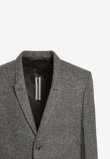 Rick Owens Single-Breasted Wool Jacket  Green RU02E1721WRU/R_RICKO-25