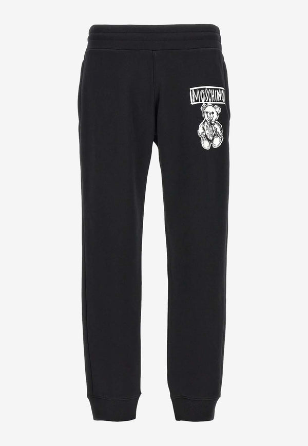 Moschino Teddy Logo Track Pants RV032970281555 1555 Black