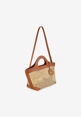 Aquazzura Medium Riviera Tote Bag RVITOTT1-RTCNTO NATURAL/TOBACCO