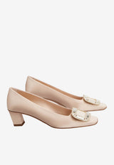 Roger Vivier Belle Vivier 45 Satin Pumps Nude RVW00602220RS0 9991