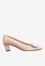Roger Vivier Belle Vivier 45 Satin Pumps Nude RVW00602220RS0 9991