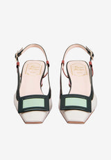 Roger Vivier Belle Vivier 45 Slingback Pumps in Patent Leather Multicolor RVW00625601D1P SQ17