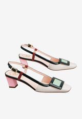 Roger Vivier Belle Vivier 45 Slingback Pumps in Patent Leather Multicolor RVW00625601D1P SQ17