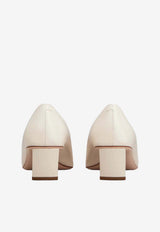 Roger Vivier Belle Vivier 45 Pumps in Calf Leather Off-white RVW00639540BSS C019