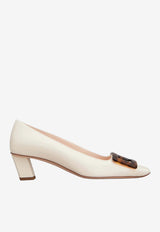 Roger Vivier Belle Vivier 45 Pumps in Calf Leather Off-white RVW00639540BSS C019