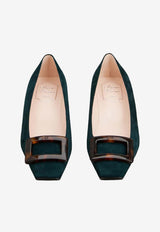 Roger Vivier Belle Vivier 45 Pumps in Suede Green RVW00639540HR0 T823