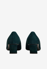 Roger Vivier Belle Vivier 45 Pumps in Suede Green RVW00639540HR0 T823