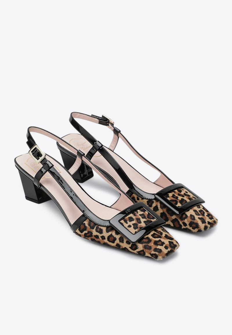 Roger Vivier Belle Vivier 45 Leopard-Print Slingback Pumps RVW00640760URU/R_ROGVI-0T69