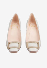 Roger Vivier Trompette 70 Pumps in Patent Leather Gray RVW40015280D1P B017